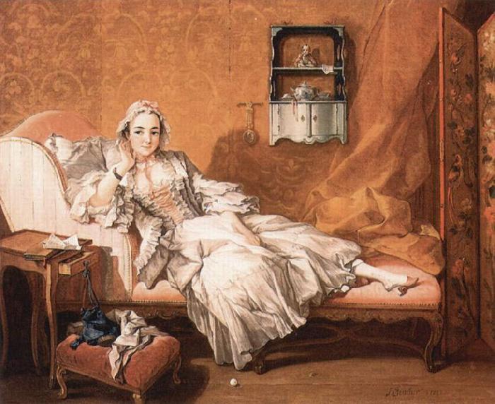 Francois Boucher Portrait of the artist's wife Marie-Jeanne Buseau oil painting image